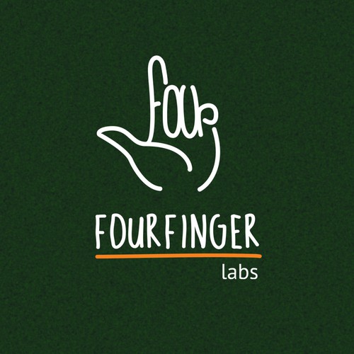 Creative design logo with the title 'Four Finger Labs'