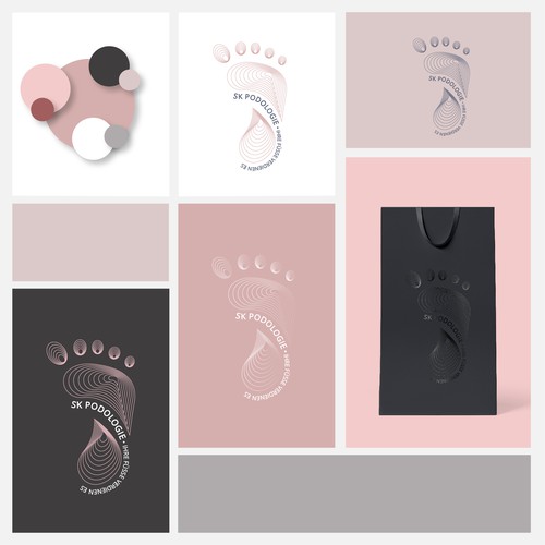Foot design with the title 'SK Podologie'