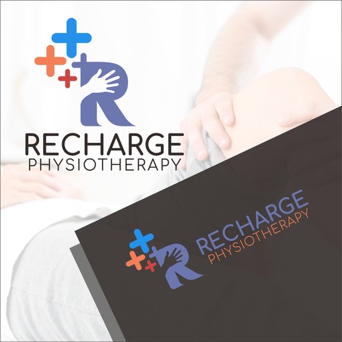 Physiotherapy logo with the title 'Recharge'