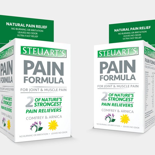 Pain design with the title 'Natural Pain Relief '