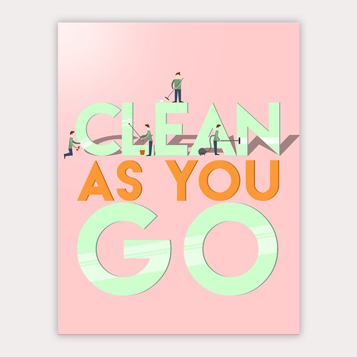 Safety design with the title 'Create Compelling Posters to Keep Hotel Employees Safe'