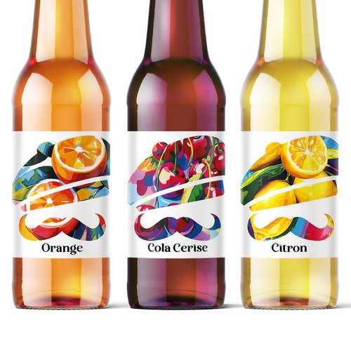 Lemonade label with the title 'Etiquette de Soda Français'