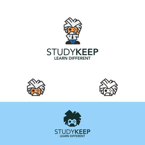 Human logo with the title 'Einstein + Game Controller Logo'