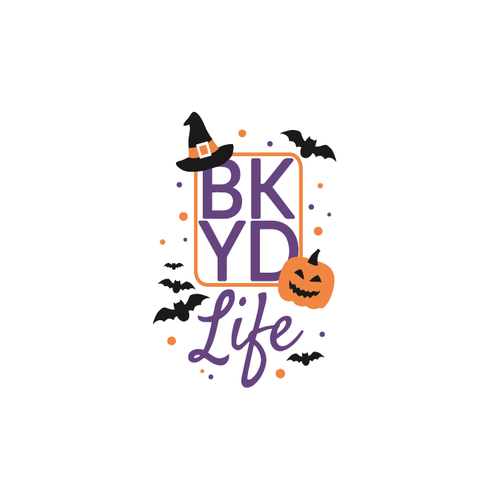 Halloween logo with the title 'Logo BKYD Halloween'