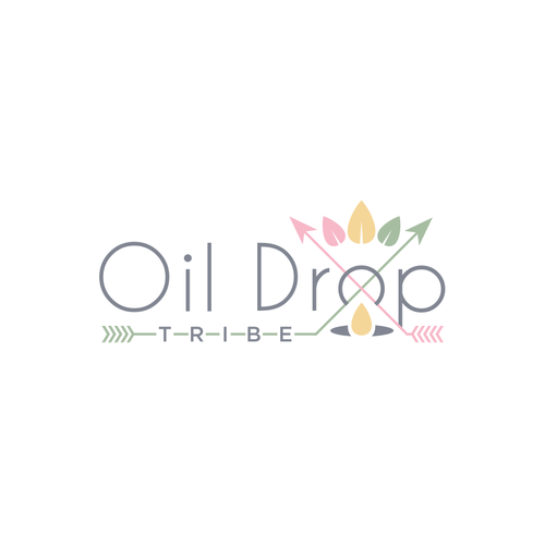 Arrow down logo with the title 'Oil Drop Tribe'