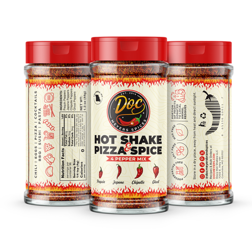 Food label with the title 'Spice Jar Label / Pepper Mix'