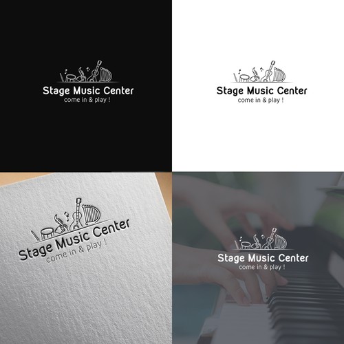 Stage design with the title 'logo for a music school company'