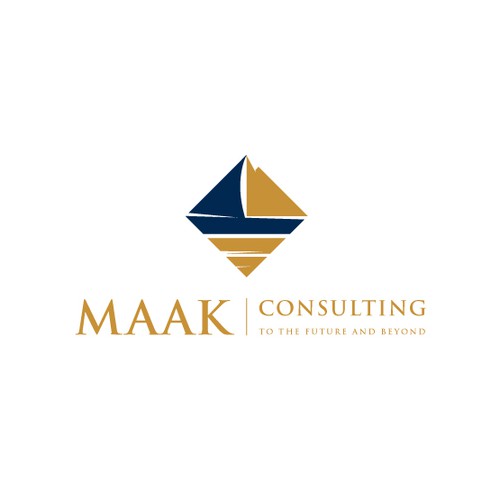 Boat brand with the title 'Business consulting firm logo'