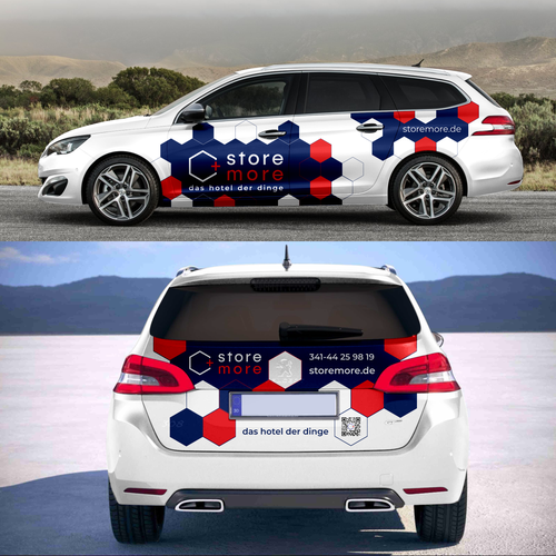 Race car design with the title 'storemore'