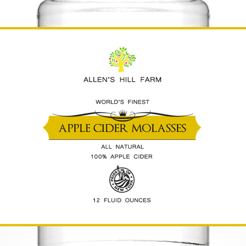Apple cider label with the title 'Apple Cider Molasses label'