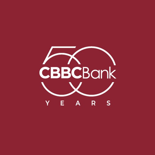Celebration logo with the title 'Anniversary logo for CBBC Bank'