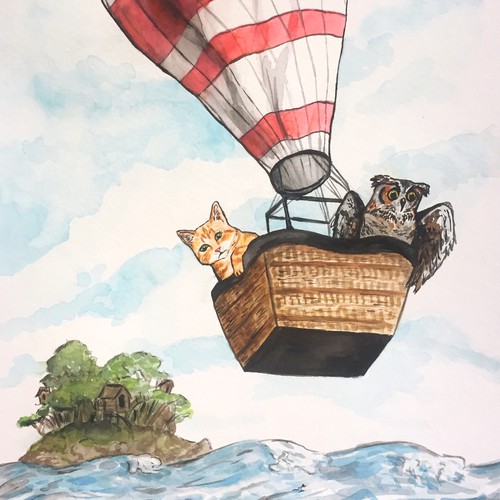 Watercolor book cover with the title 'Illustration for Children's Book'