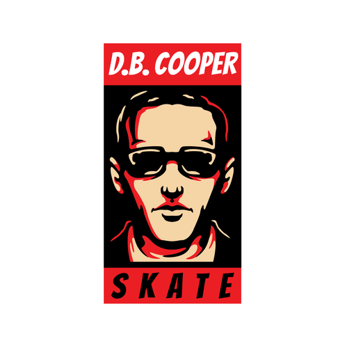 Skateboard logo with the title 'Logo for DB Cooper'
