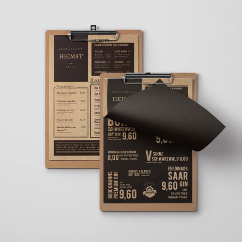 Boat design with the title 'Menu'