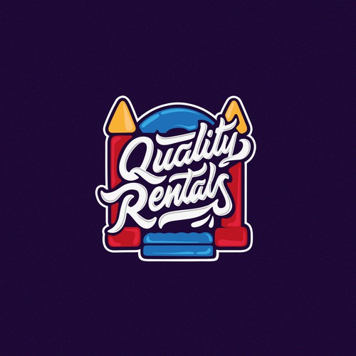 Hand-lettered logo with the title 'Quality Rentals'