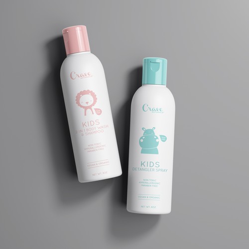 Shampoo packaging with the title 'Product packaging'