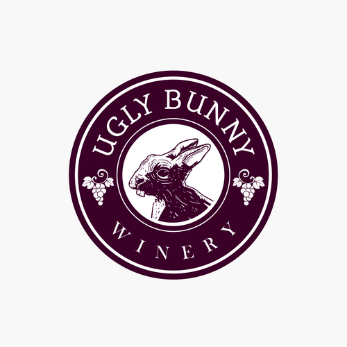 Winery logo with the title 'Logo for Ugly Bunny Winery'
