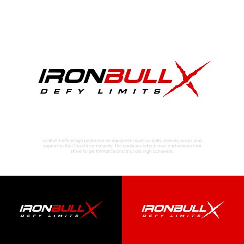Animal claw logo with the title 'Logo design concept for IronBull X'
