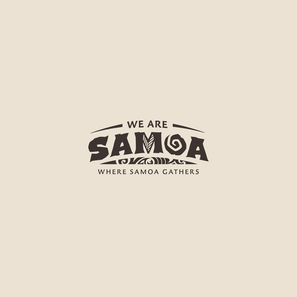 Tribal logo with the title 'Logo for an online Polynesian community'