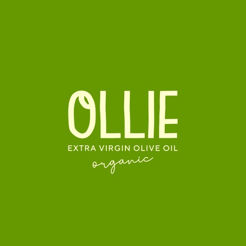 Olive oil logo with the title 'Organic logo design for an extra virgin olive oil brand'