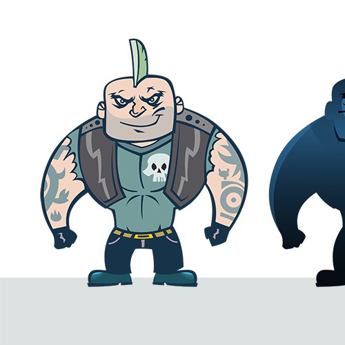 Punk artwork with the title 'MotoDude'