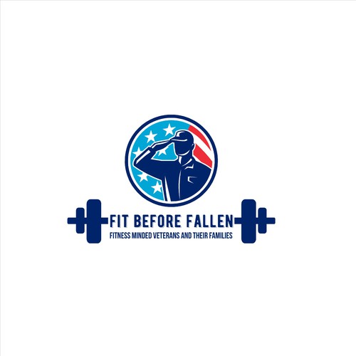 American flag logo with the title 'Fit Before Fallen'