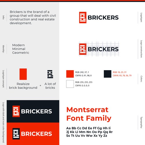 Brick design with the title 'Logo for Brickers'