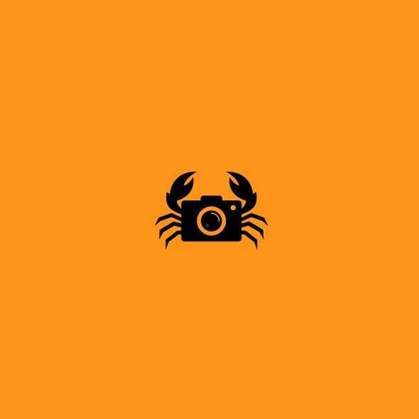 Crab design with the title 'Krebs Fotografie'