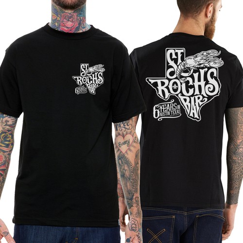 Restaurant t-shirt with the title 'St Rochs Bar'