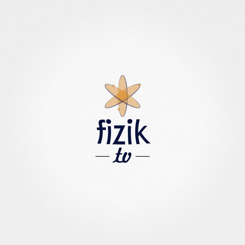 Atom logo with the title 'Logo Fizik'