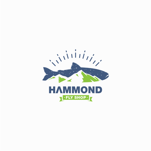Fish logo with the title 'Hammond Fly Shop'