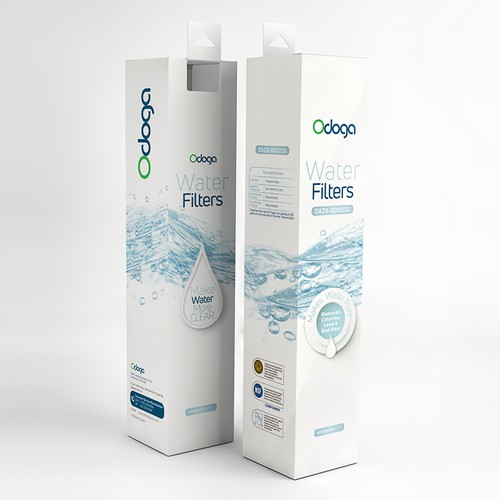 Natural packaging with the title 'Water Filter box - FOR SALE'