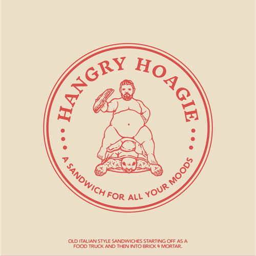 Food truck design with the title 'Logo Concept for Hangry Hoages'