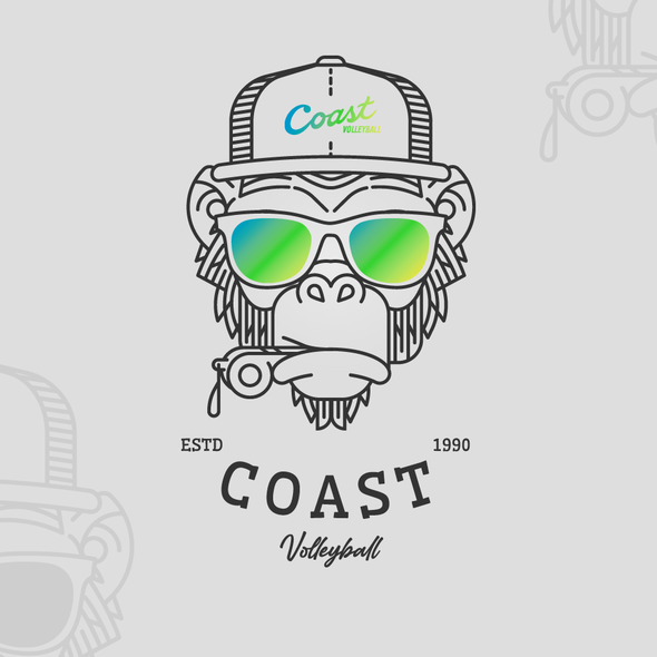 Icon t-shirt with the title 'COAST Volleyball T-Shirt Design'