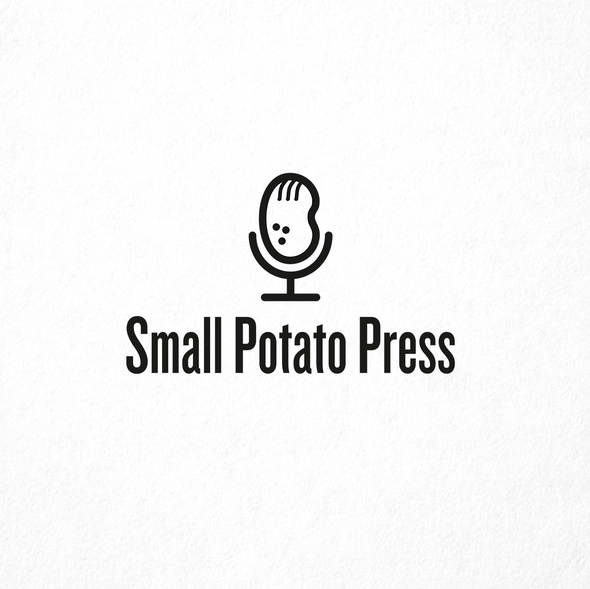 Potato logo with the title 'Minimal logo for a publication featuring entrepreneur interviews'