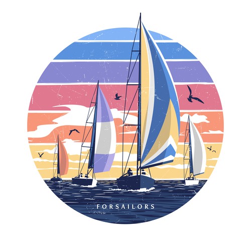 Travel t-shirt with the title 'Forsailors Merch Illustration'