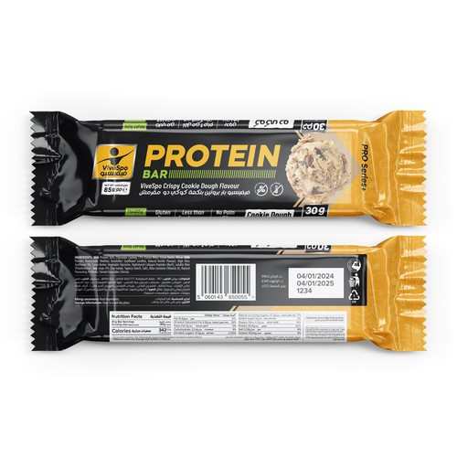 Dough design with the title 'PROTEIN BAR'