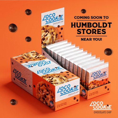 Biscuit packaging with the title 'Instagram Post for Loco Cookie'