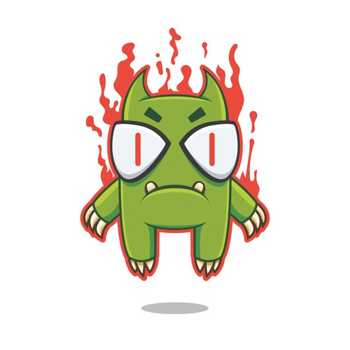 Monster artwork with the title 'Monster for online salespeople coaching product'