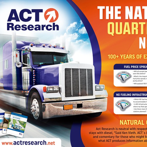 Truck design with the title 'Post Card ACT Research'