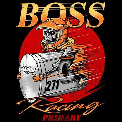 Racing t-shirt with the title 'Boss racing'