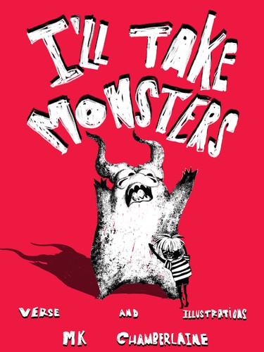 Monster artwork with the title 'Cover for poem book '