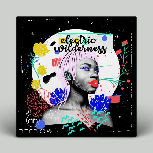 Collage design with the title 'Electric Wilderness'