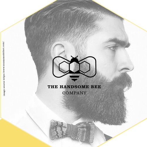 Bow tie logo with the title 'Bowtie-bee logo'