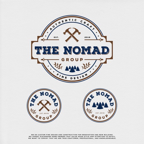 Renovation design with the title 'THE NOMAD GROUP'