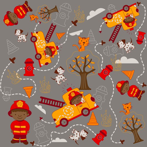 Playful artwork with the title 'Boys Apparel Design'