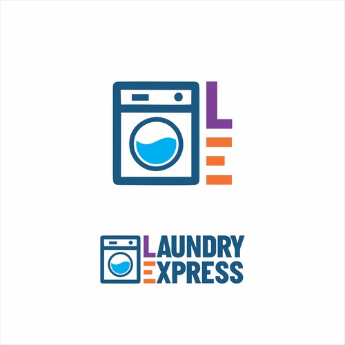 laundry shop logo design