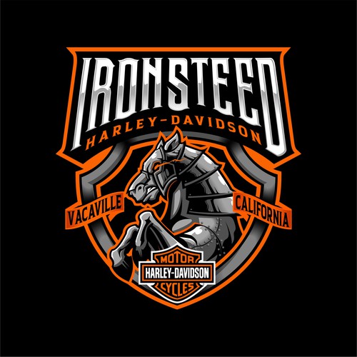 Motor logo with the title 'IRON STEED HARLEY - DAVIDSON'