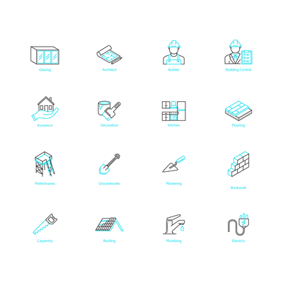 Line icons for Project Casa