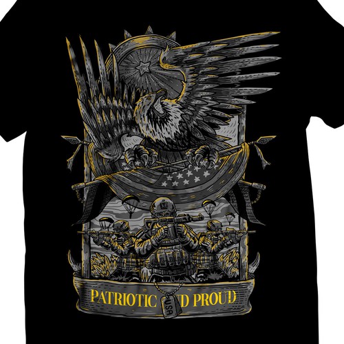 Patriotic t-shirt with the title 'Patriotic tshirt design'